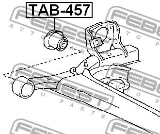 Сайлентблок задней балки для Toyota Yaris 2005-2011 tab457 Febest