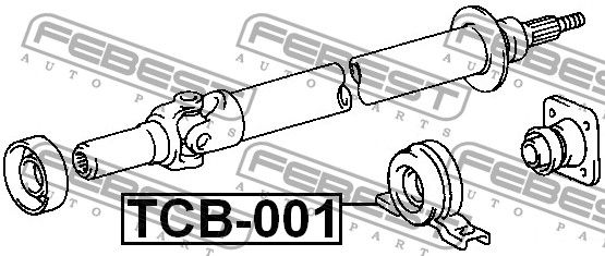 Подшипник подвесной карданного вала  (TOYOTA MARK 2 TCB001 Febest