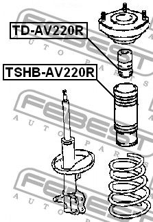 Отбойник заднего амортизатора для Toyota Camry V20 1996-2001 TDAV220R Febest