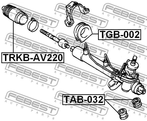 Пыльник рулевой рейки для Toyota Avensis I 1997-2003 TRKBAV220 Febest