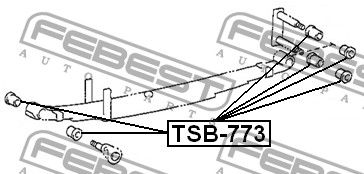 Сайлентблок задней рессоры для Isuzu Trooper 1999-2002 tsb773 Febest