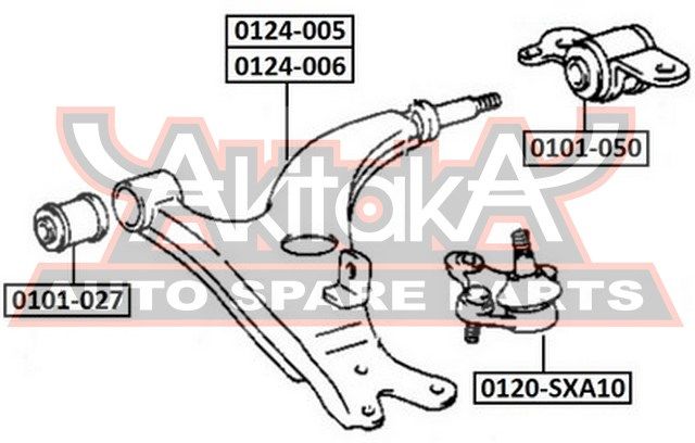 Сайлентблок переднего рычага передний для Toyota RAV 4 1994-2000 0101027 Akitaka