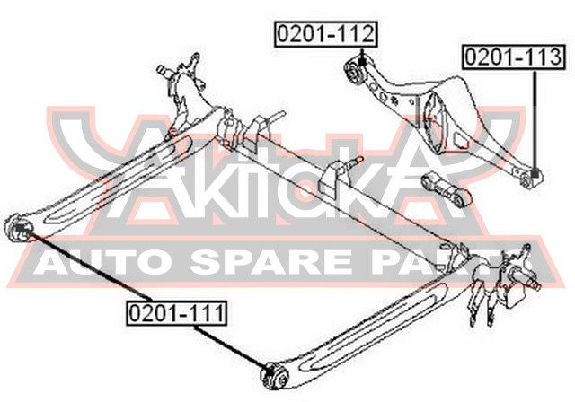 Сайлентблок задней балки передний для Nissan Primera P12E 2002-2007 0201111 Akitaka