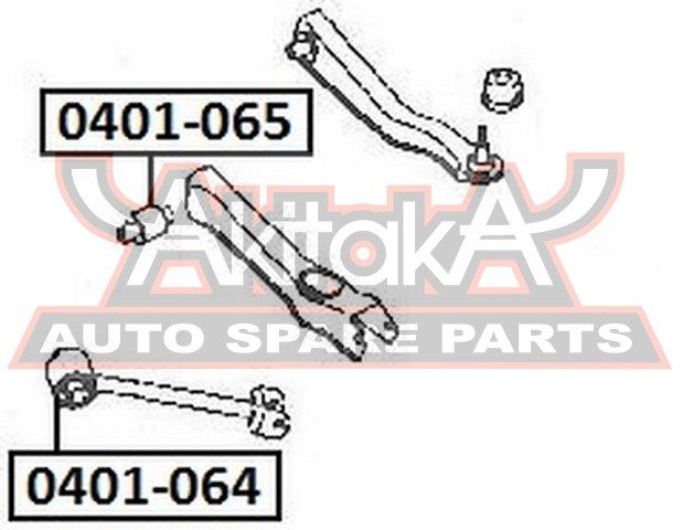 Сайлентблок продольной тяги задний (п.з.к.) для Mitsubishi Eclipse III 1999-2005 0401064 Akitaka