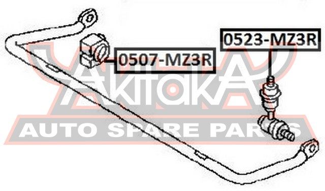 Тяга стабилизатора задняя 0523mz3r Akitaka