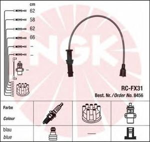 Комплект проводов зажигания 8456 Ngk