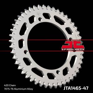 Звезда задняя (ведомая), (сталь) для 420 цепи, 47 зубьев (JT 1465.47) 146547 Jt