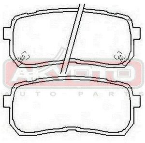 Колодки тормозные задние дисковые к-кт для Hyundai ix55 2007-2013 AKD0457 Akyoto