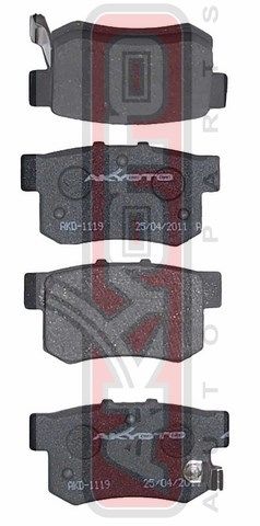 Колодки тормозные задние дисковые к-кт для Great Wall HOVER H6 2011-2017 AKD1119 Akyoto