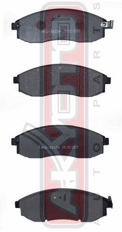 Колодки тормозные передние Akyoto AKD3810 AKD3810 Akyoto