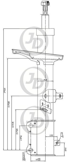 Амортизатор задний правый для Toyota Corolla E10 1992-1997 jas0005 Jd