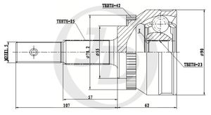 Шрус наружный jct0024a Jd