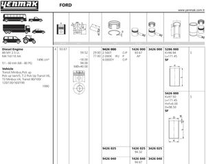 Гильзы блока цилиндров YENMAK 5286000 Yenmak