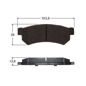 Колодки тормозные задние дисковые к-кт для Daewoo Nubira 2003-2007 av220 Avantech