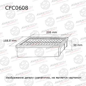 Фильтр салонный угольный cfc0608 Avantech