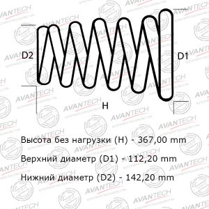 Пружина подвески усиленная (2шт. в одной упаковке) hs0105r Avantech