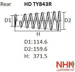 Пружина подвески усиленная NHK HEAVY DUTY (HD) HDTY843R Nhk