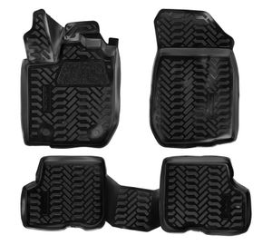 Ковры для Renault Logan II (14-), 4 шт., (крепеж), выс. борт, 3D с подпятником, ТЭП, черн. (ACM-PS-56) ACMPS56 Airline