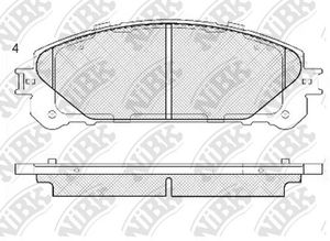 Колод. торм. диск. NiBK PN1845 PN1845 NiBK