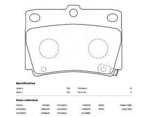 Колодки тормозные задние PAJERO SPORTCHALLENGERPIN PN3391 NiBK