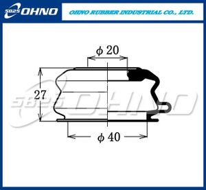 Пыльник рулевого наконечника 5825 DC-1506 dc1506 Ohno