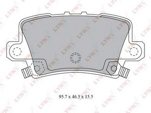 Колодки тормозные задние дисковые к-кт для Honda Civic 5D 2012-2016 bd3432 Lynx