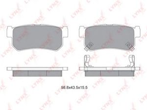 Колодки тормозные задние дисковые к-кт для TAGAZ Tager 2008-2012 bd7000 Lynx