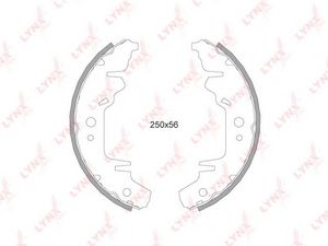 Колодки барабанные к-кт для Chrysler Voyager/Caravan 1996-2001 bs4401 Lynx