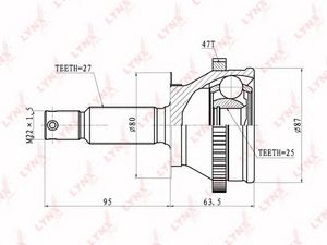 ШРУС наружный передний CO3606A Lynx