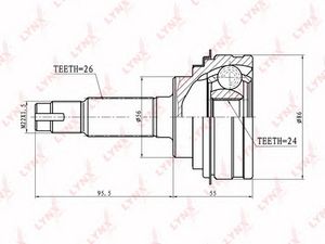 Шарнирный комплект CO7508 Lynx