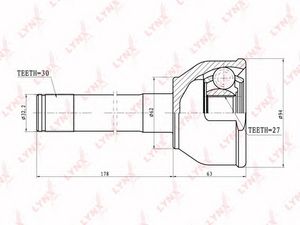 Шарн�ирный комплект co7528 Lynx