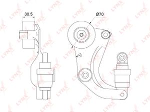 Ролик руч.ремня с кронштейном для Honda Civic 5D 2006-2012 PT3179 Lynx
