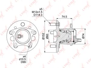 Комплект подшипника wh1494 Lynx