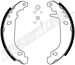 Колодки барабанные к-кт для Renault Clio II/Symbol 1998-2008 088.216 Trusting