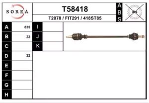 Вал T58418 Eai