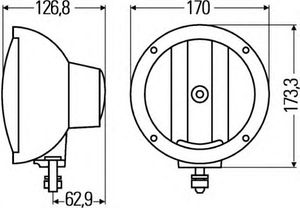 Фара дальнего света 1F3 009 094-142 Hella