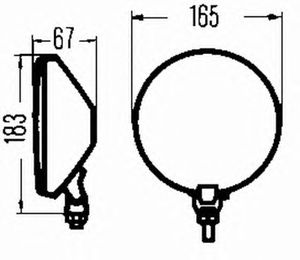 Фара дальнего света 1F4 002 608-001 Hella