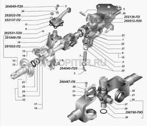 Шкворень ГАЗель 4*4 нижний 330272304019 Газ