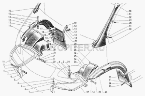 Накладка арки прав. (Валдай) 331048403026 Газ