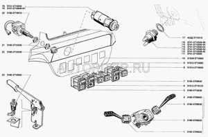 N/50095501/UAZ/Выключатель (кнопка) противотум. фа 315123710080 Уаз