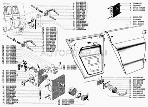Ульяновск/        Замок двери внутр.правый УАЗ-3151(Люкс) 3151776105100 Уаз