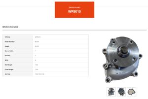 Насос водяной KIA Carnival (98-) (2.9) VALEO PHC wp5015 Valeo
