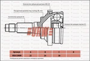 ШРУС ПРИВОДА URW ms612m0n Urw