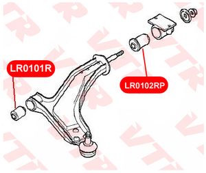 Сайлентблок переднего рычага задний для Land Rover Freelander 1998-2006 LR0102RP Vtr