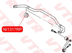 Втулка (сайлентблок) заднего стабилизатора для Nissan X-Trail (T32) 2014> NI1317RP Vtr
