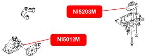 Подушка двигателя, правая ni5012m Vtr