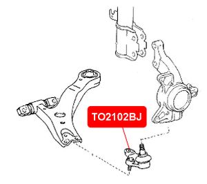 Опора шаровая правая передней подвески для Lexus ES 2012> to2102bj Vtr