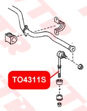 Втулка (сайлентблок) стойки стабилизатора для Toyota RAV 4 2006-2013 to4311s Vtr
