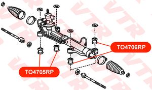 Сайлентблок рулевой рейки для Toyota Avensis Verso (M20) 2001-2009 to4705rp Vtr
