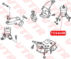 Подушка двигателя, задняя, гидравлическая TO5404M Vtr